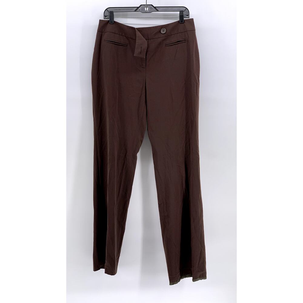 STYLE & CO Women's Brown Stretch Wide-Leg Pants SZ 12